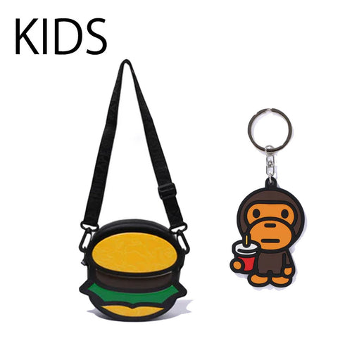 A BATHING APE BAPE KIDS HAMBURGER MINI SHOULDER BAG w/ KEYCHAIN (Copy)