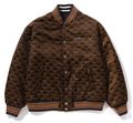 A BATHING APE SOLID CAMO JACQUARD NYLON REVERSIBLE BOMBER PADDED JACKET