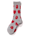 A BATHING APE Ladies' I LOVE BAPE MONOGRAM SOCKS