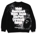 A BATHING APE SPRAY PRINT LOGO RELAXED FIT CREWNECK SWEAT SHIRT