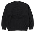 A BATHING APE GARMENT DYE LOGO RELAXED FIT CREWNECK SWEAT SHIRT