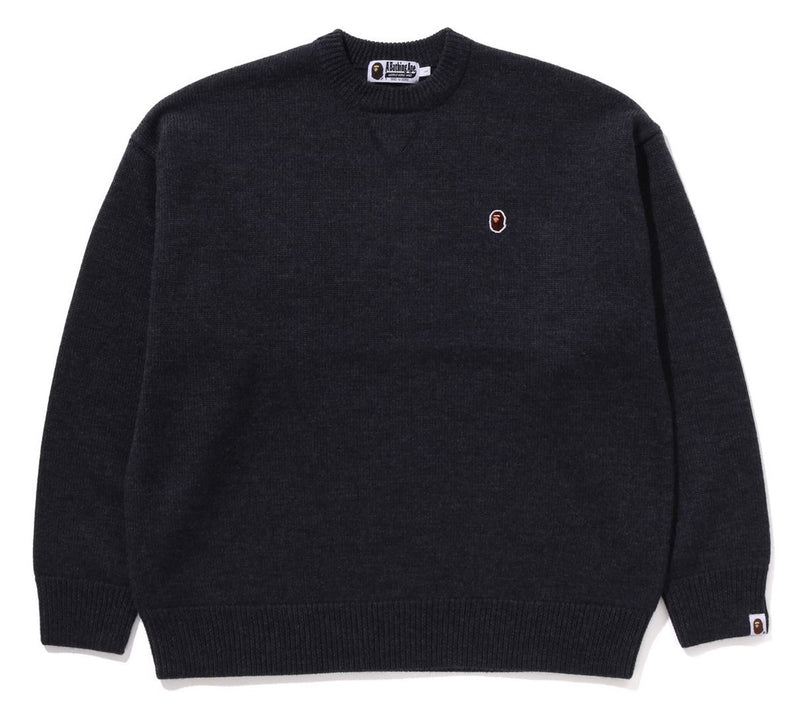 A BATHING APE ONE POINT RELAXED FIT SWEATER