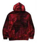 A BATHING APE COATTED EMBOSS LOGO RELAXED FIT PULLOVER HOODIE