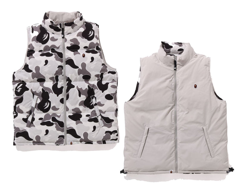 A BATHING APE ABC CAMO REVERSIBLE DOWN VEST