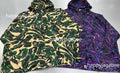 A BATHING APE MARBLING CAMO BATHING APE LOGO NYLON HOODIE JACKET