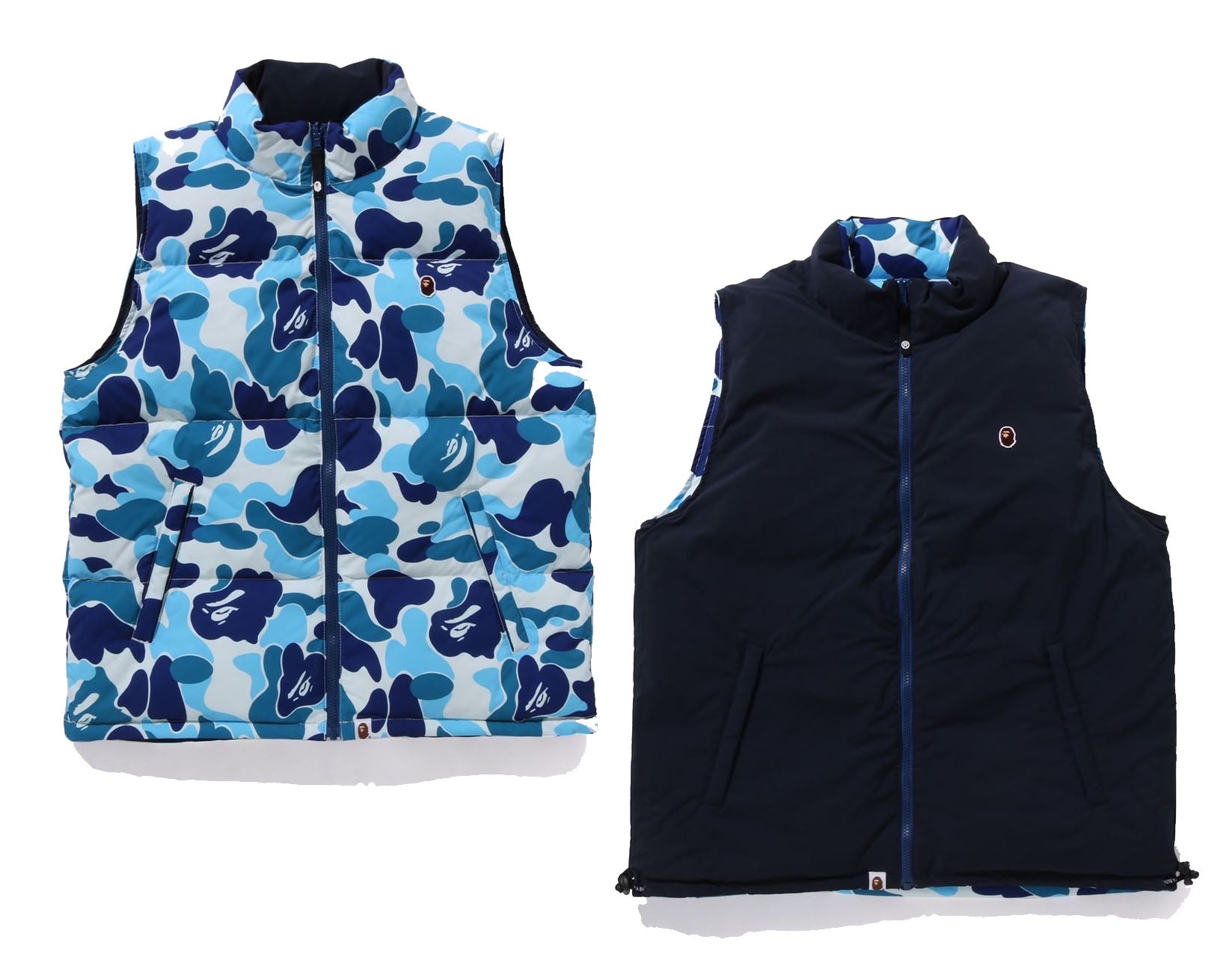 A BATHING APE ABC CAMO REVERSIBLE DOWN VEST – happyjagabee store