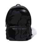 A BATHING APE CAMO PATCH LEATHER DAYPACK