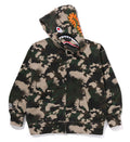 A BATHING APE MAP CAMO SHARK RELAXED FIT FULL ZIP HOODIE