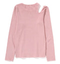 A BATHING APE Ladies' PIGMENT DYED CUT OUT RIB L/S TEE