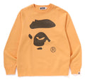 A BATHING APE APE FACE CREWNECK SWEAT SHIRT