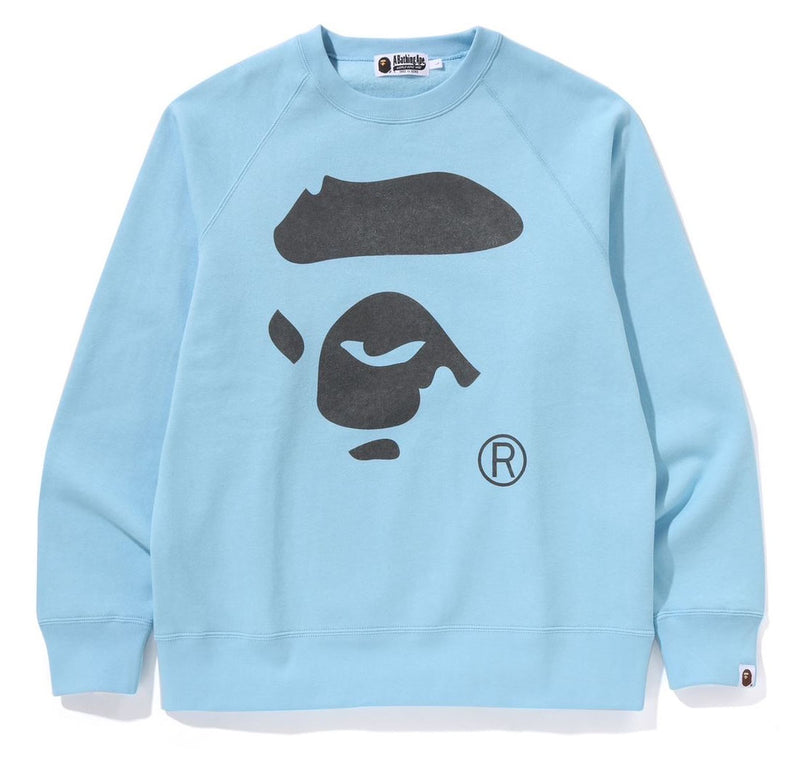 A BATHING APE APE FACE CREWNECK SWEAT SHIRT