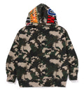 A BATHING APE MAP CAMO SHARK RELAXED FIT FULL ZIP HOODIE