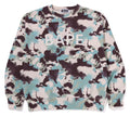 A BATHING APE MAP CAMO CREWNECK RELAXED FIT SWEAT SHIRT