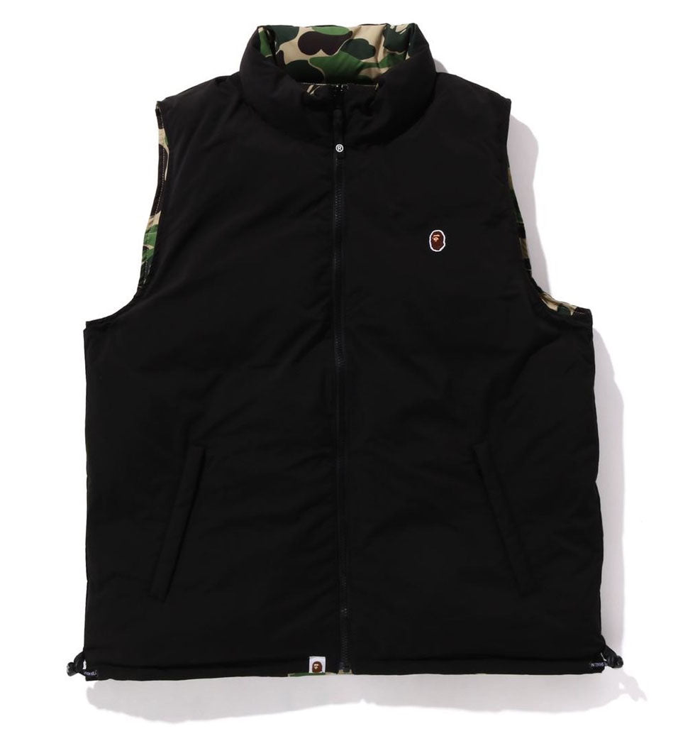 A BATHING APE ABC CAMO REVERSIBLE DOWN VEST