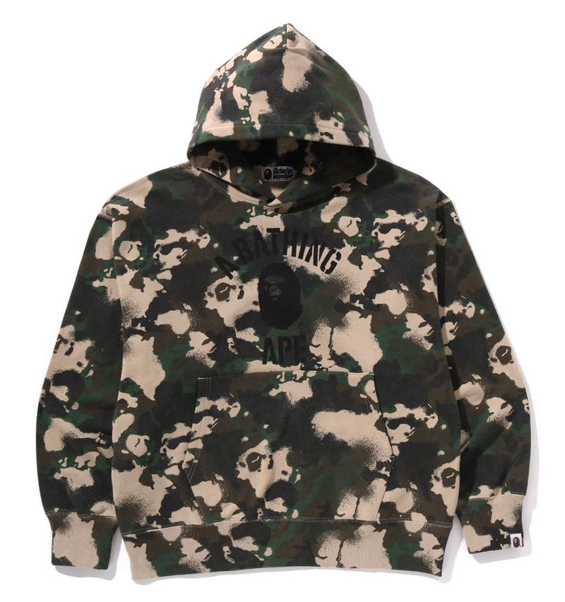 A BATHING APE MAP CAMO RELAXED FIT PULLOVER HOODIE