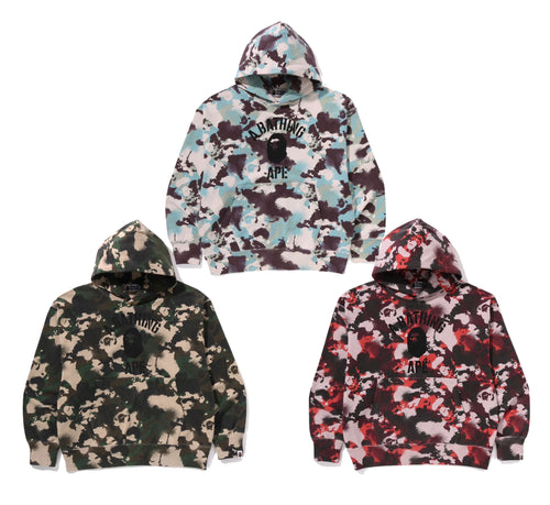 A BATHING APE MAP CAMO RELAXED FIT PULLOVER HOODIE