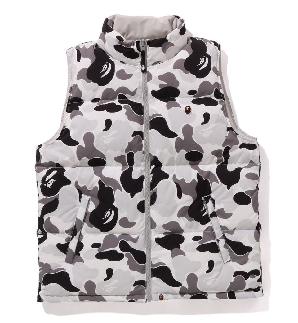 A BATHING APE ABC CAMO REVERSIBLE DOWN VEST