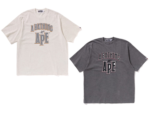 A BATHING APE CRACK PRINT PATTERN LOGO RELAXED FIT TEE