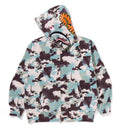 A BATHING APE MAP CAMO SHARK RELAXED FIT FULL ZIP HOODIE