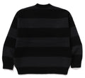 A BATHING APE GENERAL HEAD MOTIF STRIPE RELAXED FIT SWEATER