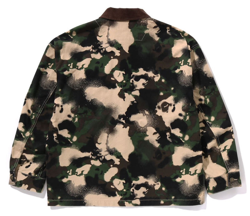 A BATHING APE MAP CAMO WORK JACKET