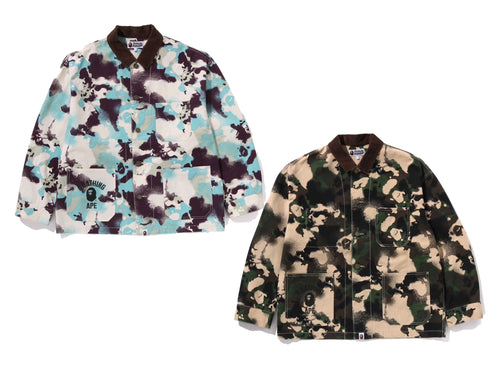 A BATHING APE MAP CAMO WORK JACKET