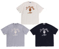 A BATHING APE CHAIN STITCH COLLEGE RELAXED FIT TEE