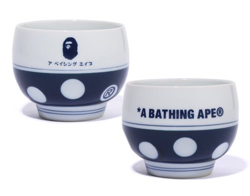 A BATHING APE PORCELAIN LOGO CUP