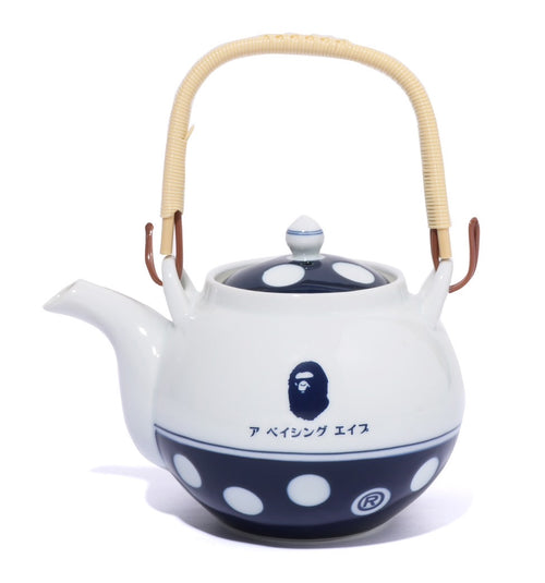 A BATHING APE PORCELAIN LOGO TEA POT