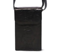 A BATHING APE EMBOSSED LEATHER PHONE BAG