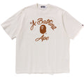 A BATHING APE CHAIN STITCH COLLEGE RELAXED FIT TEE