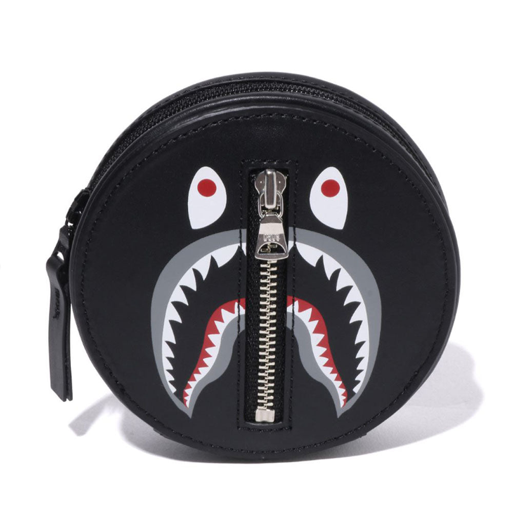 A BATHING APE SHARK LEATHER COIN CASE – happyjagabee store