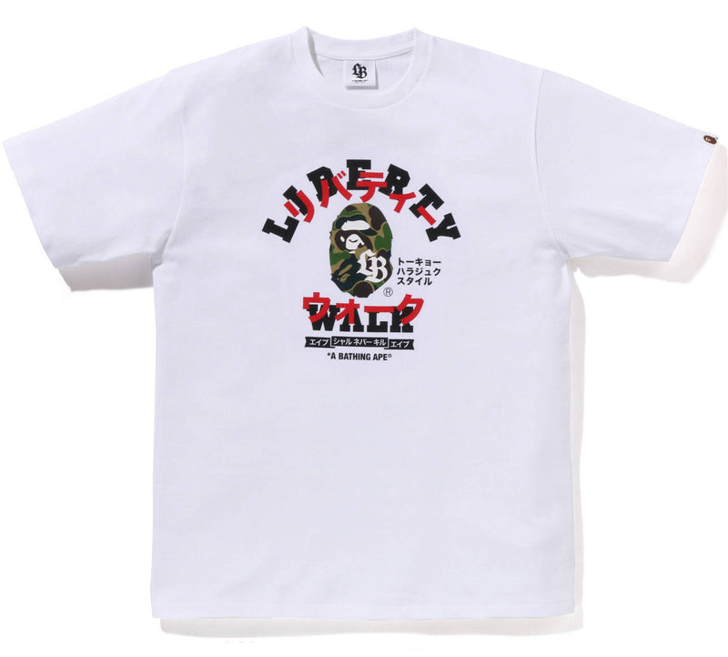 A BATHING APE BAPE x LIBERTY WALK LBWK KATAKANA COLLEGE TEE