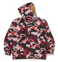 A BATHING APE MAP CAMO SHARK RELAXED FIT FULL ZIP HOODIE