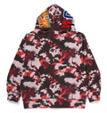 A BATHING APE MAP CAMO SHARK RELAXED FIT FULL ZIP HOODIE