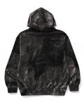 A BATHING APE COATTED EMBOSS LOGO RELAXED FIT PULLOVER HOODIE