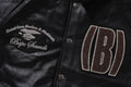 A BATHING APE (B)APE LEATHER VARSITY JACKET