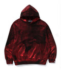 A BATHING APE COATTED EMBOSS LOGO RELAXED FIT PULLOVER HOODIE