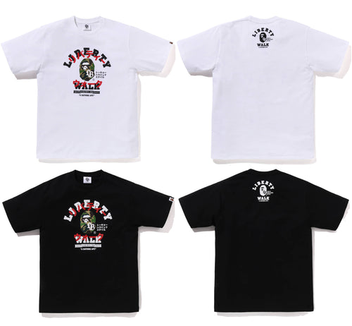 A BATHING APE BAPE x LIBERTY WALK LBWK KATAKANA COLLEGE TEE