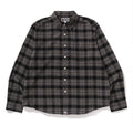 A BATHING APE ONE POINT FLANNEL CHECK RELAXED FIT SHIRT