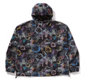 A BATHING APE FLORAL CAMO NYLON HOODIE JACKET