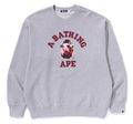 A BATHING APE MAP CAMO COLLEGE RELAXED FIT CREWNECK SWEAT SHIRT