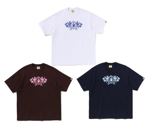 A BATHING APE COLLEGE LOGO RELAXED FIT TEE