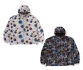 A BATHING APE FLORAL CAMO NYLON HOODIE JACKET