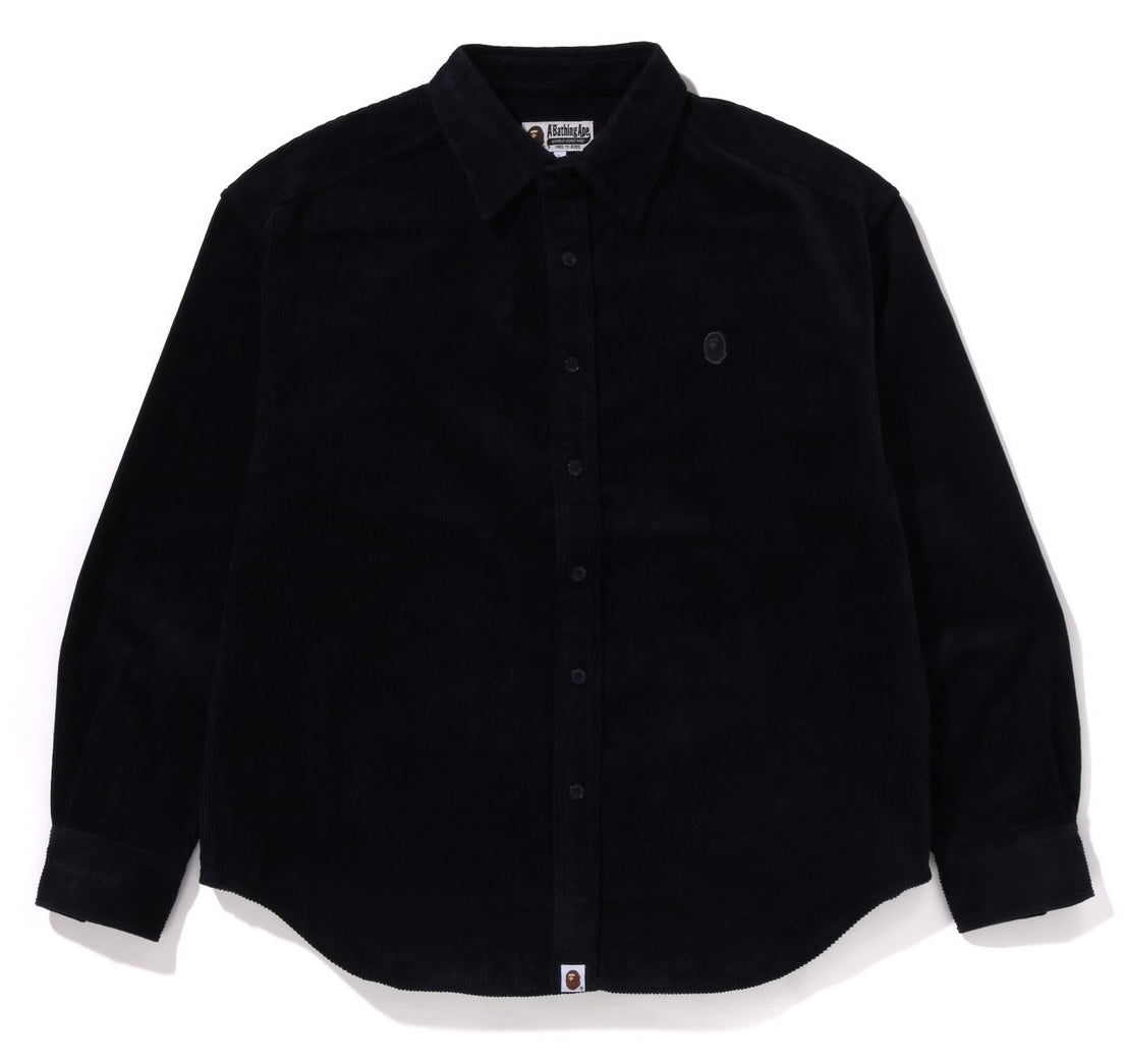 A BATHING APE ONE POINT CORDUROY L/S SHIRT