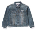 A BATHING APE FAKE PRINT DENIM JACKET