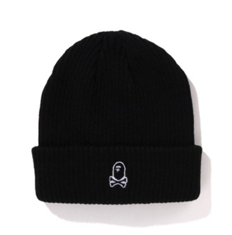 A BATHING APE APE CROSSBONE ONE POINT KNIT CAP