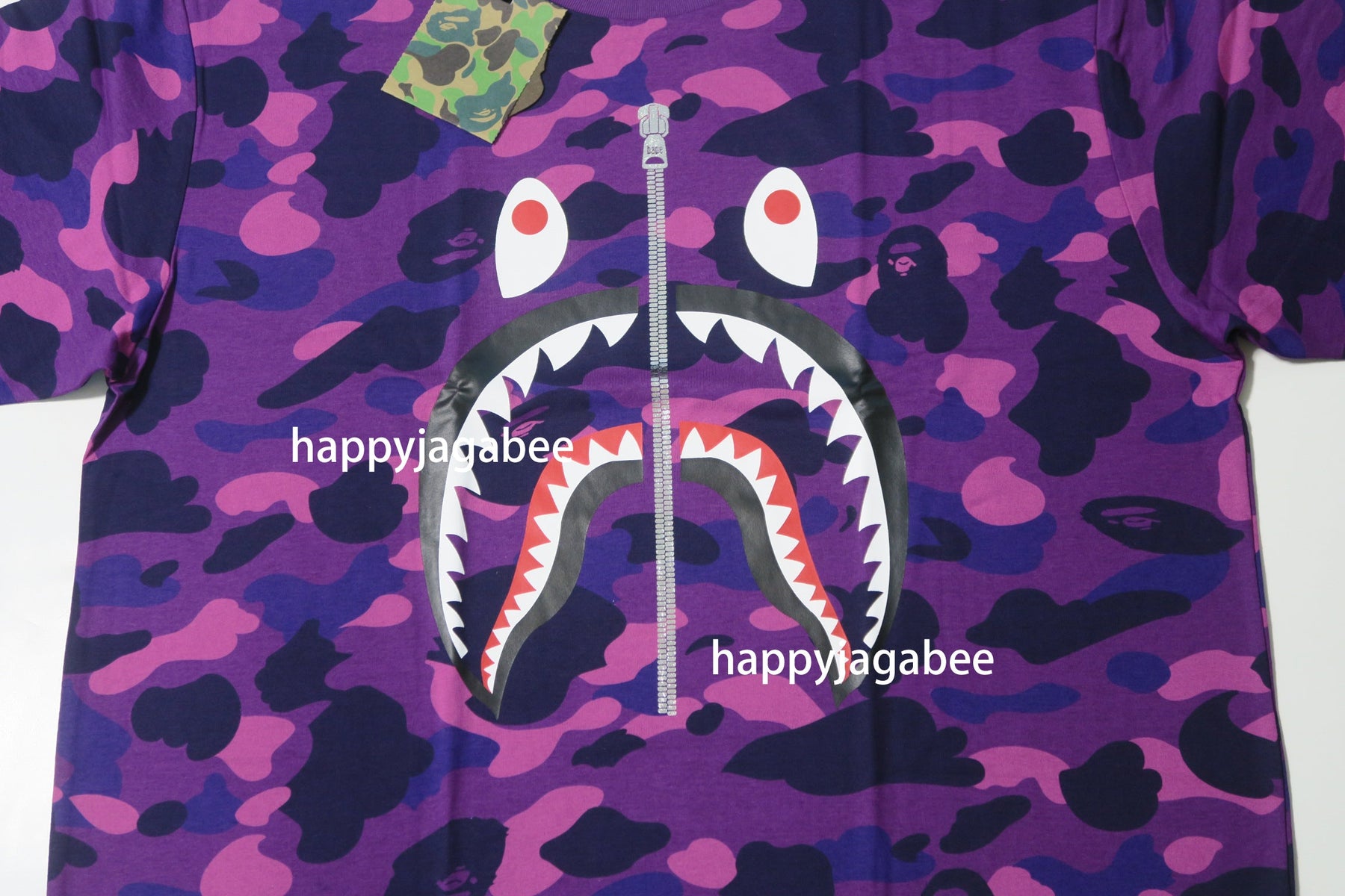 A Bathing Ape Color Camo Shark Day Pack (purple)
