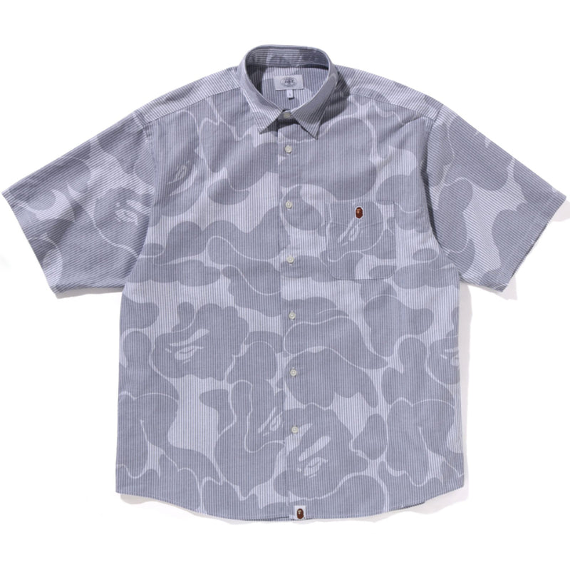 A BATHING APE STRIPE CAMO RELAXED FIT SS SHIRT