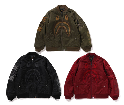 A BATHING APE SHARK MA-1 JACKET